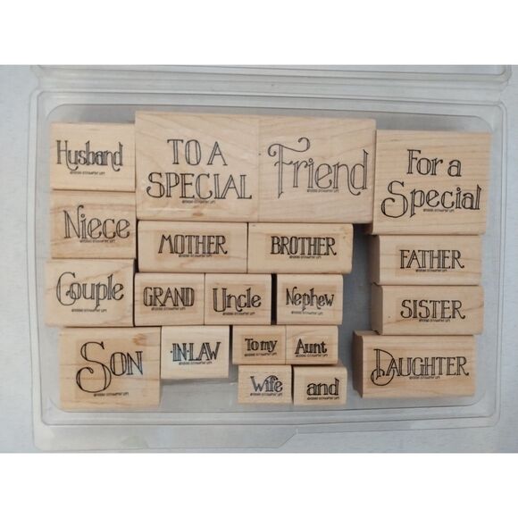 Vintage 1996 Rare Stampin' Up! "Special Greetings" 20 Piece Rubber Stamp Set - Picture 1 of 4